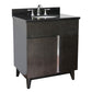 Bellaterra Home 31" Silvery Brown Single Sink Bathroom Vanity with Black Galaxy Top and Oval Sink, Urban Collection