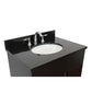 Bellaterra Home 31" Silvery Brown Single Sink Bathroom Vanity with Black Galaxy Top and Oval Sink, Urban Collection