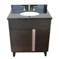 Bellaterra Home 31" Silvery Brown Single Sink Bathroom Vanity with Black Galaxy Top and Oval Sink, Urban Collection