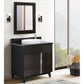 Bellaterra Home 31" Silvery Brown Single Sink Bathroom Vanity with Black Galaxy Top and Round Sink, Urban Collection