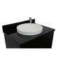 Bellaterra Home 31" Silvery Brown Single Sink Bathroom Vanity with Black Galaxy Top and Round Sink, Urban Collection