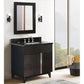 Bellaterra Home 31" Silvery Ash Single Sink Bathroom Vanity with Black Galaxy Top and Rectangle Sink, Urban Collection