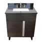 Bellaterra Home 31" Silvery Ash Single Sink Bathroom Vanity with Black Galaxy Top and Rectangle Sink, Urban Collection