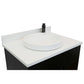 Bellaterra Home 31" Silvery Brown Single Sink Bathroom Vanity with White Quartz Top and Round Sink, Urban Collection