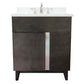 Bellaterra Home 31" Silvery Brown Single Sink Bathroom Vanity with White Quartz Top and Rectangle Sink, Urban Collection