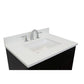 Bellaterra Home 31" Silvery Brown Single Sink Bathroom Vanity with White Quartz Top and Rectangle Sink, Urban Collection