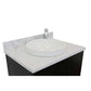 Bellaterra Home 31" Silvery Brown Single Sink Bathroom Vanity with White Carrara Top and Round Sink, Urban Collection