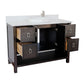 Bellaterra Home 49" Silvery Brown Single Sink Bathroom Vanity with White Quartz Top and Round Sink, Monterey Collection