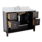 Bellaterra Home 49" Silvery Brown Single Sink Bathroom Vanity with White Quartz Top and Rectangle Sink, Monterey Collection