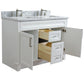 Bellaterra Home 49" White Double Sink Bathroom Vanity with White Carrara Marble and Rectangle Sink