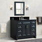 Bellaterra Home 49" Dark Gray Single Sink Bathroom Vanity with Black Galaxy Granite and Rectangle Sink