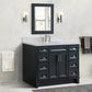 Bellaterra Home 49" Dark Gray Single Sink Bathroom Vanity with White Quartz and and Oval Sink