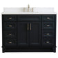 Bellaterra Home 49" Dark Gray Single Sink Bathroom Vanity with White Quartz and Rectangle Sink