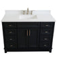 Bellaterra Home 49" Dark Gray Single Sink Bathroom Vanity with White Quartz and Rectangle Sink