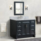 Bellaterra Home 49" Dark Gray Single Sink Bathroom Vanity with White Carrara Marble and Rectangle Sink