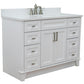 Bellaterra Home 49" White Single Sink Bathroom Vanity with White Quartz and and Oval Sink