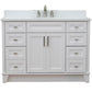 Bellaterra Home 49" White Single Sink Bathroom Vanity with White Quartz and and Oval Sink