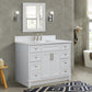 Bellaterra Home 49" White Single Sink Bathroom Vanity with White Quartz and Rectangle Sink