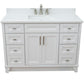 Bellaterra Home 49" White Single Sink Bathroom Vanity with White Quartz and Rectangle Sink