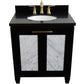 Bellaterra Home 31" Black Single Sink Bathroom Vanity with Black Galaxy Granite with Oval Sink