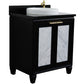 Bellaterra Home 31" Black Single Sink Bathroom Vanity with Black Galaxy Granite with Round Sink