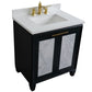 Bellaterra Home 31" Dark Gray Single Sink Bathroom Vanity with White Quartz with Rectangle Sink, Trento Collection