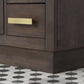 Water Creation Chestnut 48" Brown Single Sink Bathroom Vanity with Carrara White Marble Countertop and Satin Gold Hardware