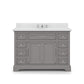 Water Creation Derby 48" White Single Sink Bathroom Vanity with Carrara White Marble Countertop