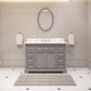 Water Creation Derby 48" White Single Sink Bathroom Vanity with Carrara White Marble Countertop