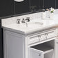 Water Creation Derby 72" White Double Sink Bathroom Vanity with Carrara White Marble Countertop