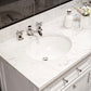 Water Creation Derby 72" White Double Sink Bathroom Vanity with Carrara White Marble Countertop