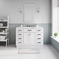 Water Creation Hartford 48" White Single Sink Bathroom Vanity with Carrara White Marble Countertop