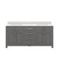 Water Creation Madison 72" Espresso Double Sink Bathroom Vanity with Carrara White Marble Countertop