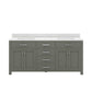 Water Creation Madison 72" Espresso Double Sink Bathroom Vanity with Carrara White Marble Countertop