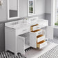 Water Creation Madison 72" Espresso Double Sink Bathroom Vanity with Carrara White Marble Countertop