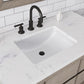 Water Creation Oakman 30" Grey Oak Single Sink Bathroom Vanity with Carrara White Marble Countertop