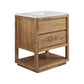 Water Creation Oakman 30" Grey Oak Single Sink Bathroom Vanity with Carrara White Marble Countertop