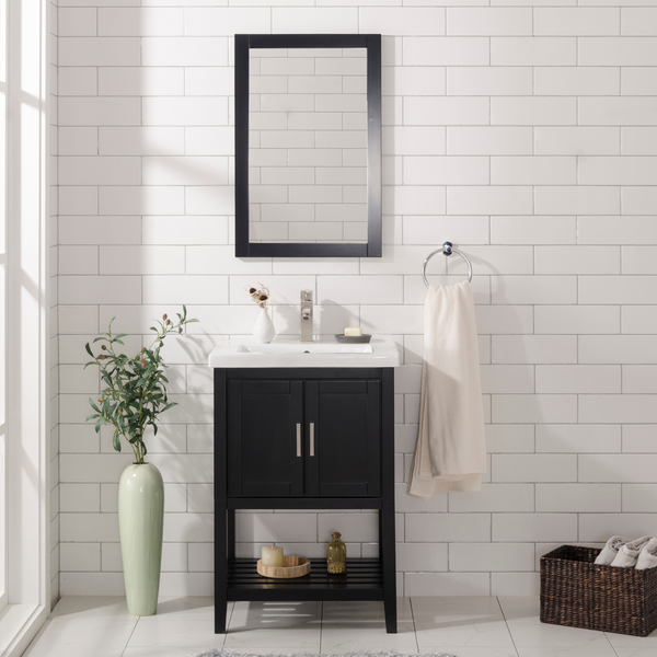 Legion Furniture 24 KD Espresso Single Sink Bathroom Vanity