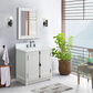 Bellaterra Home 31" Glacier Ash Single Sink Bathroom Vanity with White Quartz Top and Rectangle Sink, Plantation Collection