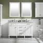 Legion Furniture 54" White Double Sink Bathroom Vanity with Carrara White Top