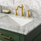 Legion Furniture 54" Vogue Green Double Sink Bathroom Vanity Cabinet with Carrara White Top