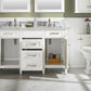 Legion Furniture 54" White Double Sink Bathroom Vanity with Carrara White Top