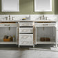 Legion Furniture 80" White Double Sink Bathroom Vanity Cabinet with Carrara White Quartz Top