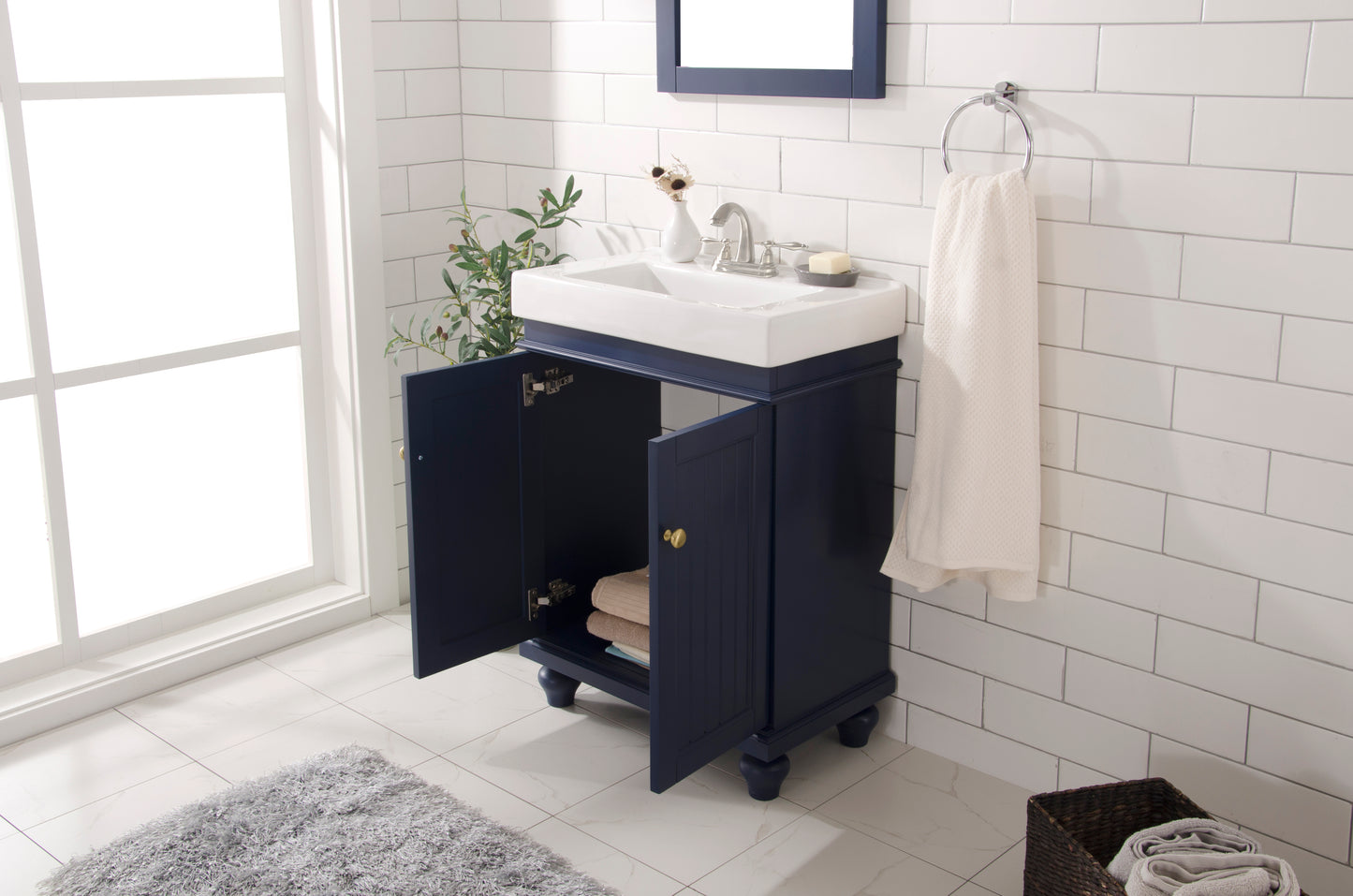 Legion Furniture 24" Blue Single Sink Bathroom Vanity