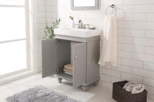 Legion Furniture 24" Grey Single Sink Bathroom Vanity